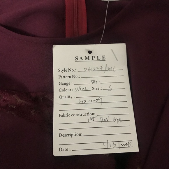 ModCloth Burgundy Dress with Lace Detail at Yoke - Picture 8 of 9